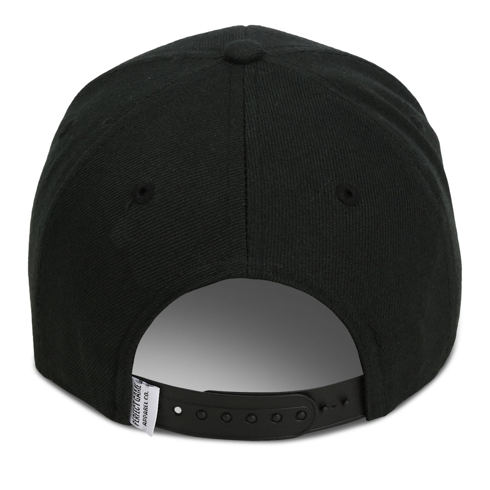 Wool Blend Snapback - Black