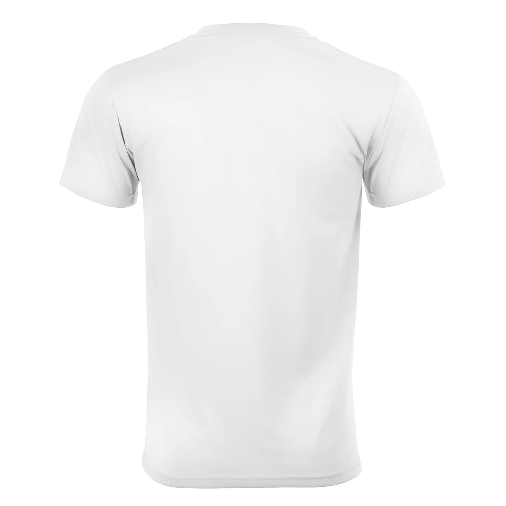 Plain white t-shirt on a white background