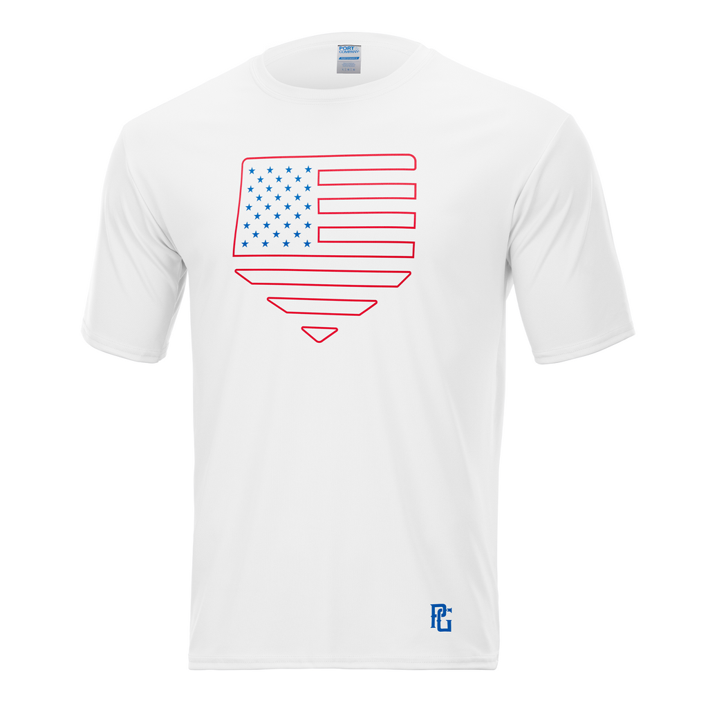 HOMEPLATE PATRIOTIC PERFORMANCE TEE