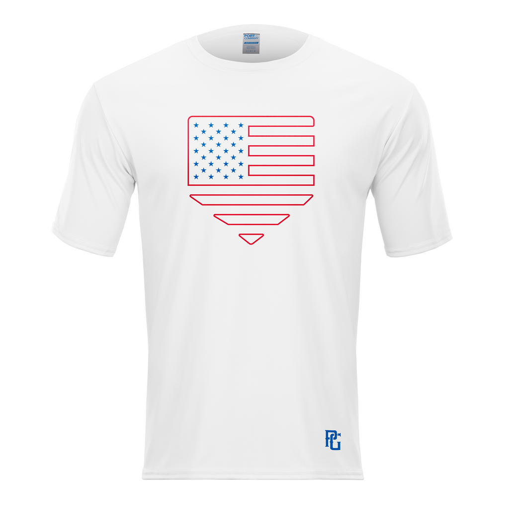 HOMEPLATE PATRIOTIC PERFORMANCE TEE