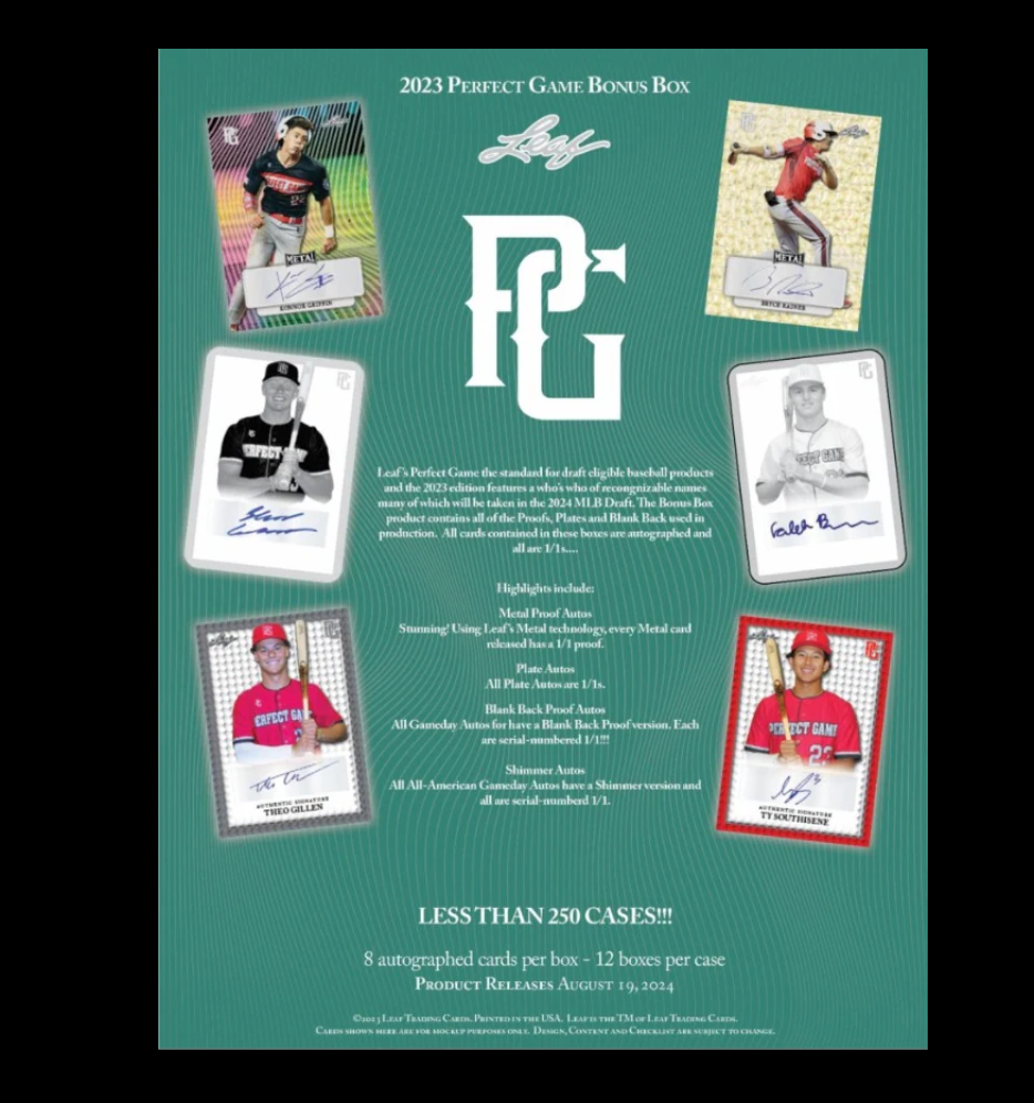 2023 LEAF PERFECT GAME BASEBALL BONUS BOX