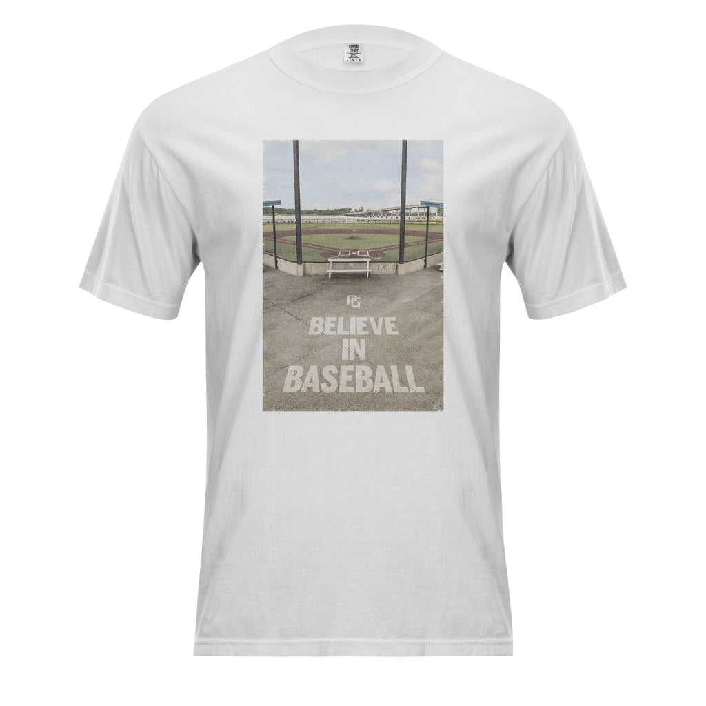 BELIEVE IN BASEBALL BLEACHER TEE