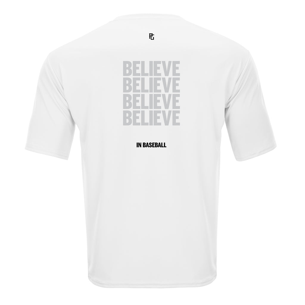 BELIEVE IN BASEBALL PERFORMANCE TEE