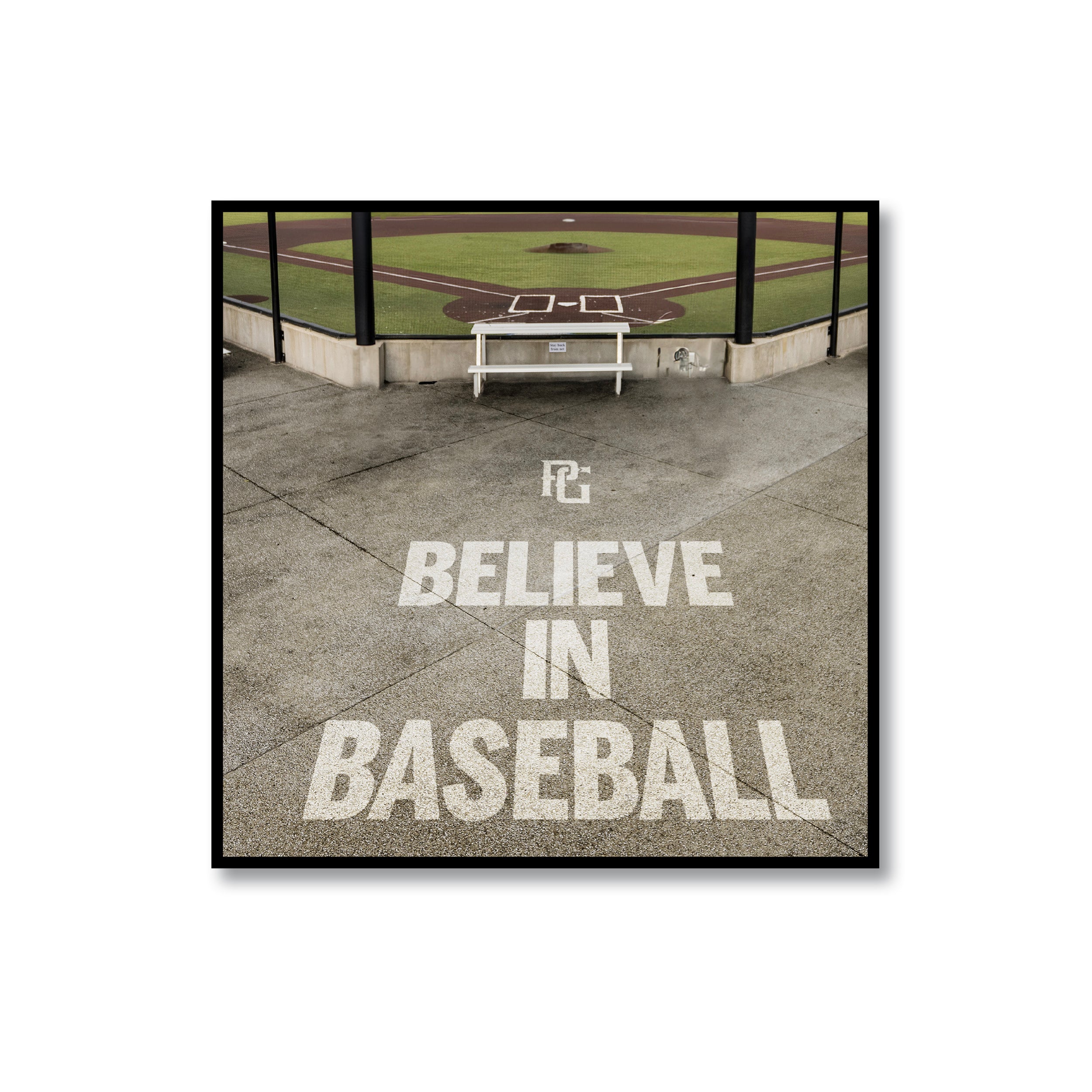 PG BELIEVE IN BASEBALL STICKER FIELD