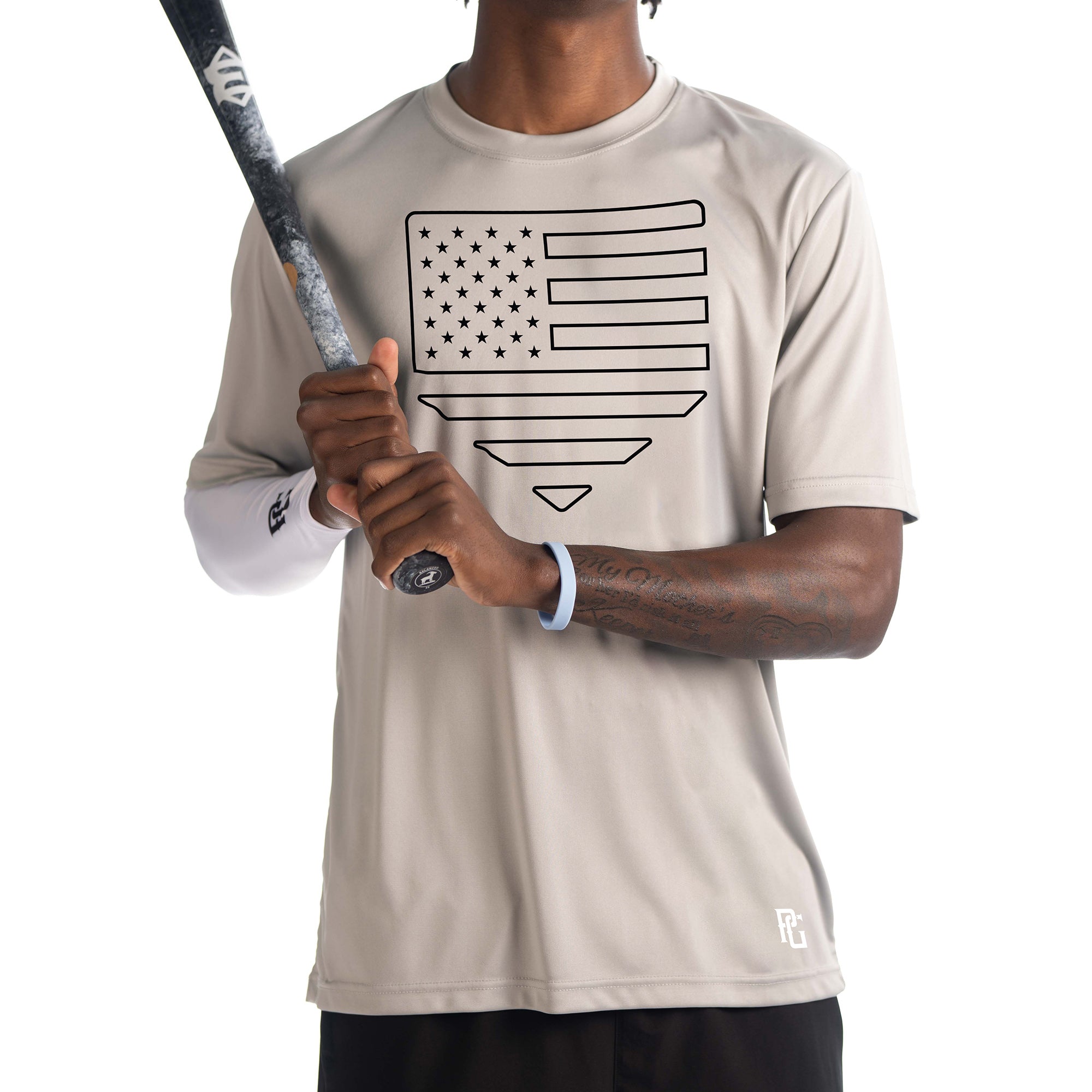 HOMEPLATE PATRIOTIC PERFORMANCE TEE