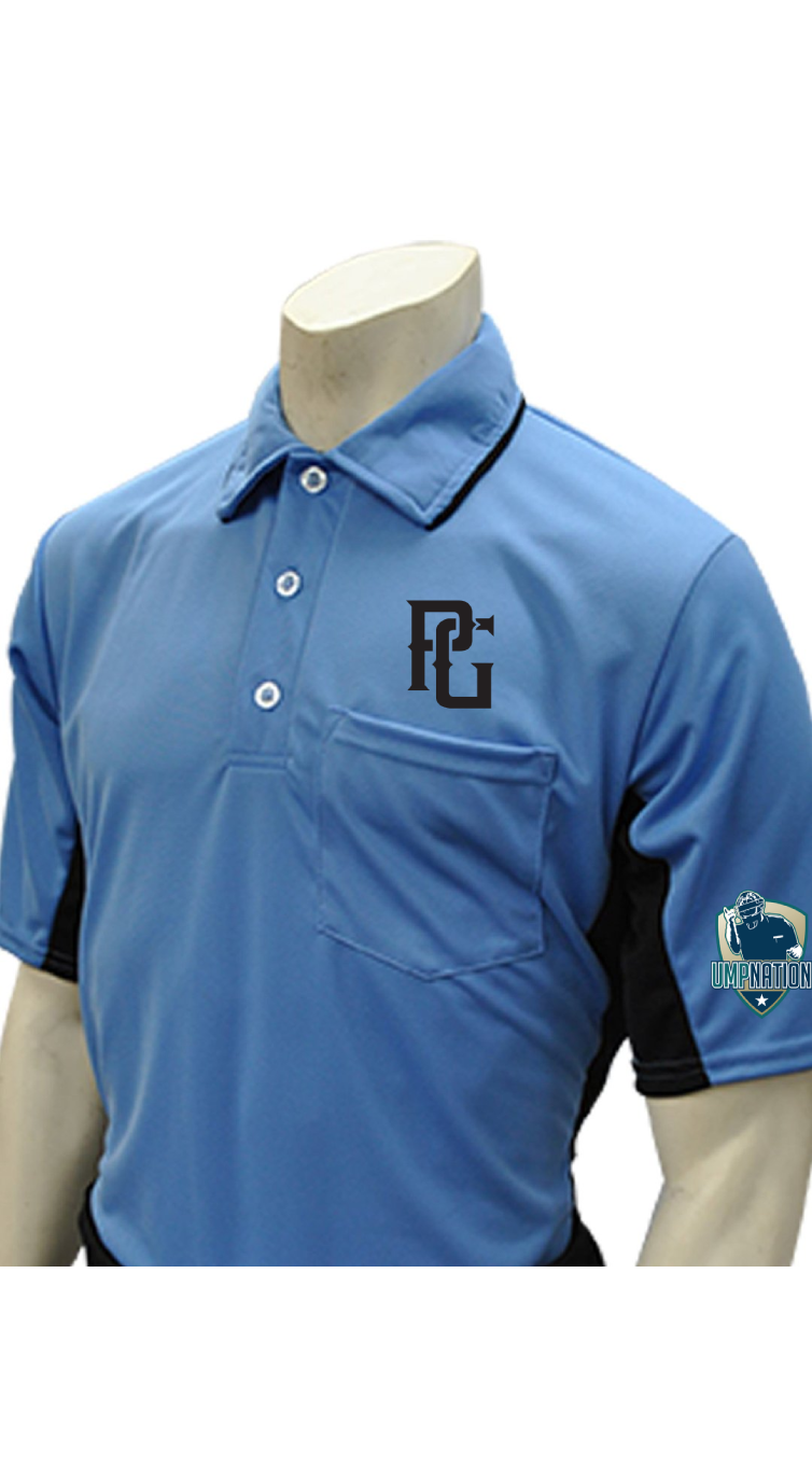 Powder Blue w/Black MLB Collar Body Flex® Style Umpire Shirt