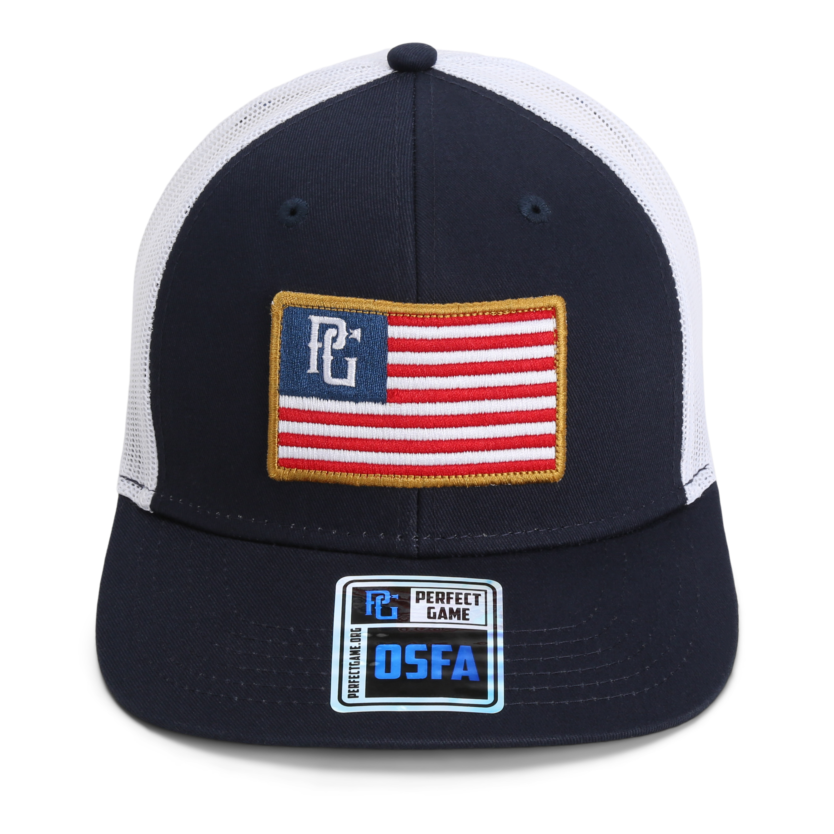 The Trucker Patriotic - Navy - Perfect Game Apparel