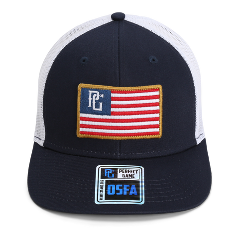 The Trucker Patriotic - Navy - Perfect Game Apparel
