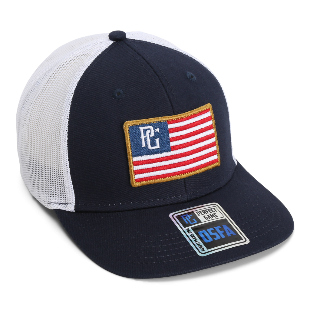 The Trucker Patriotic - Navy - Perfect Game Apparel
