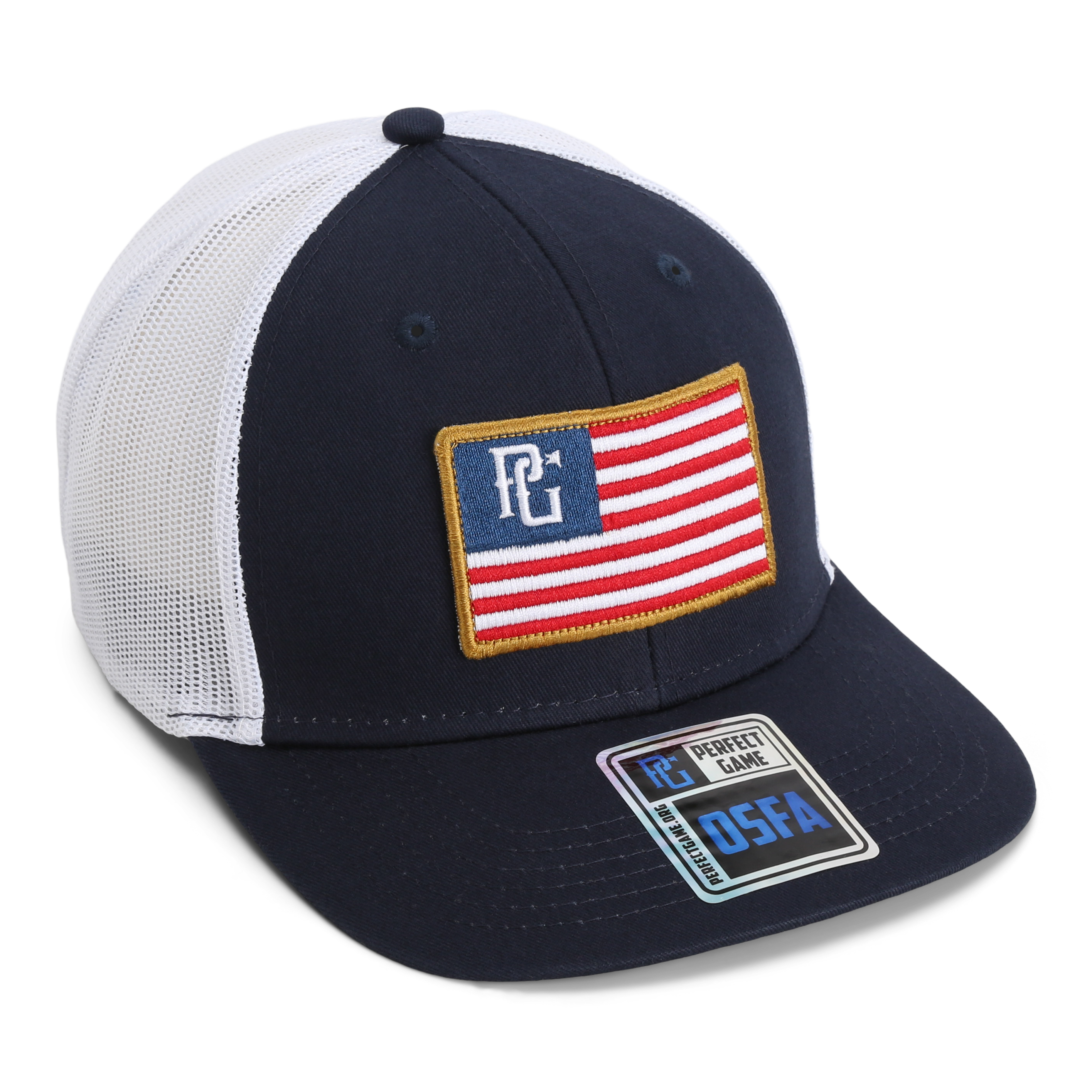 The Trucker Patriotic - Navy - Perfect Game Apparel
