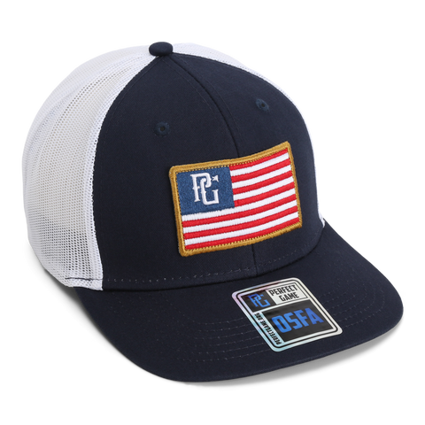 The Trucker Patriotic - Navy - Perfect Game Apparel