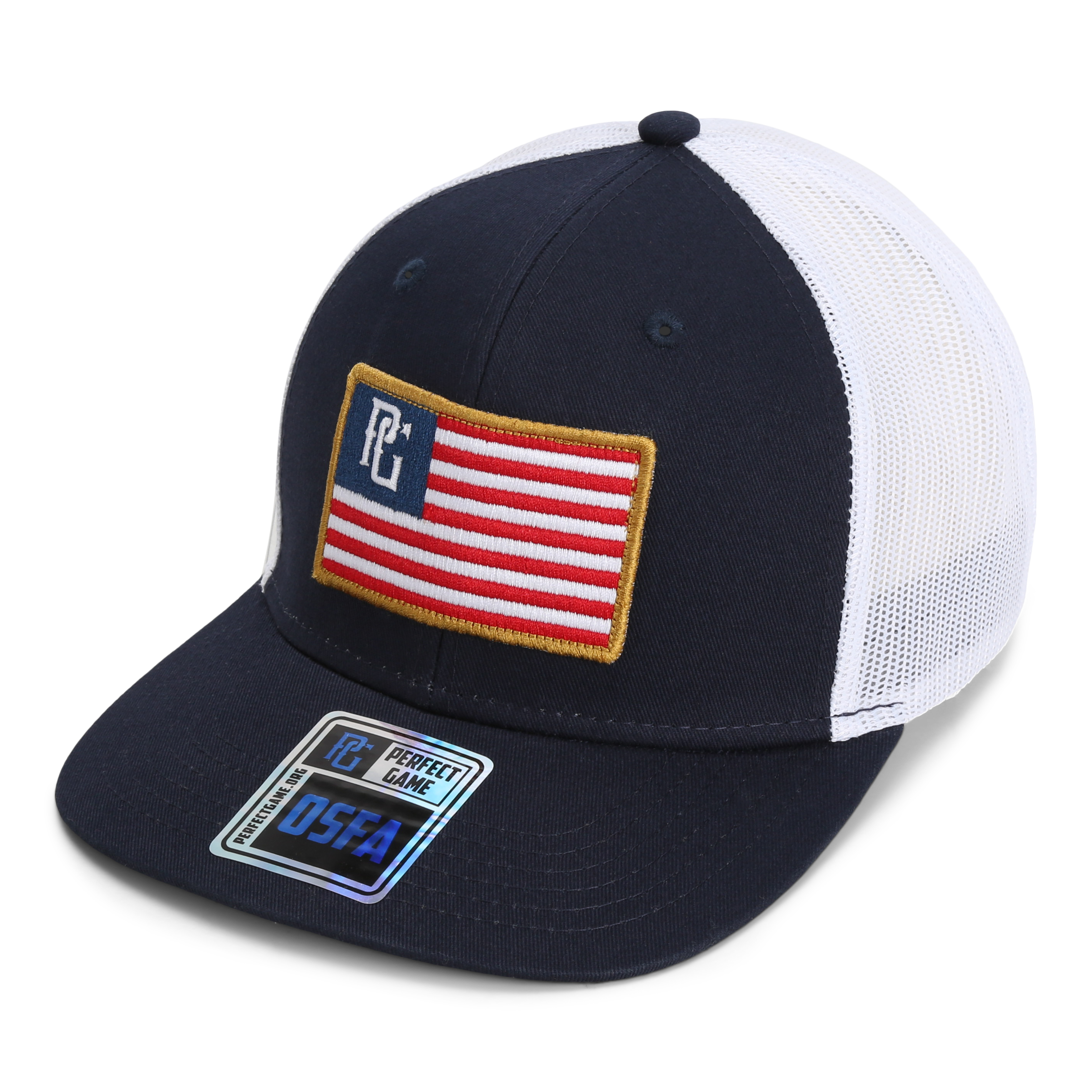 The Trucker Patriotic - Navy - Perfect Game Apparel