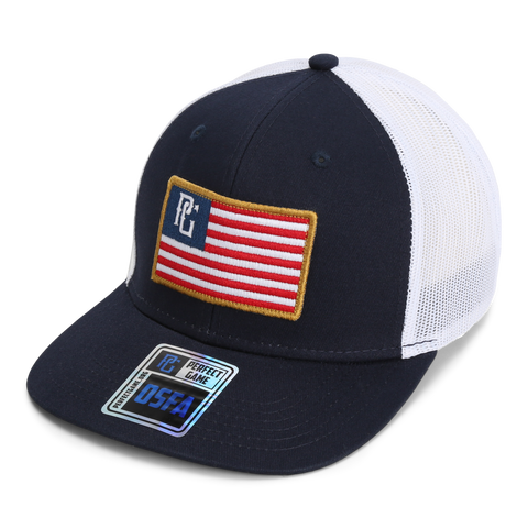 The Trucker Patriotic - Navy - Perfect Game Apparel